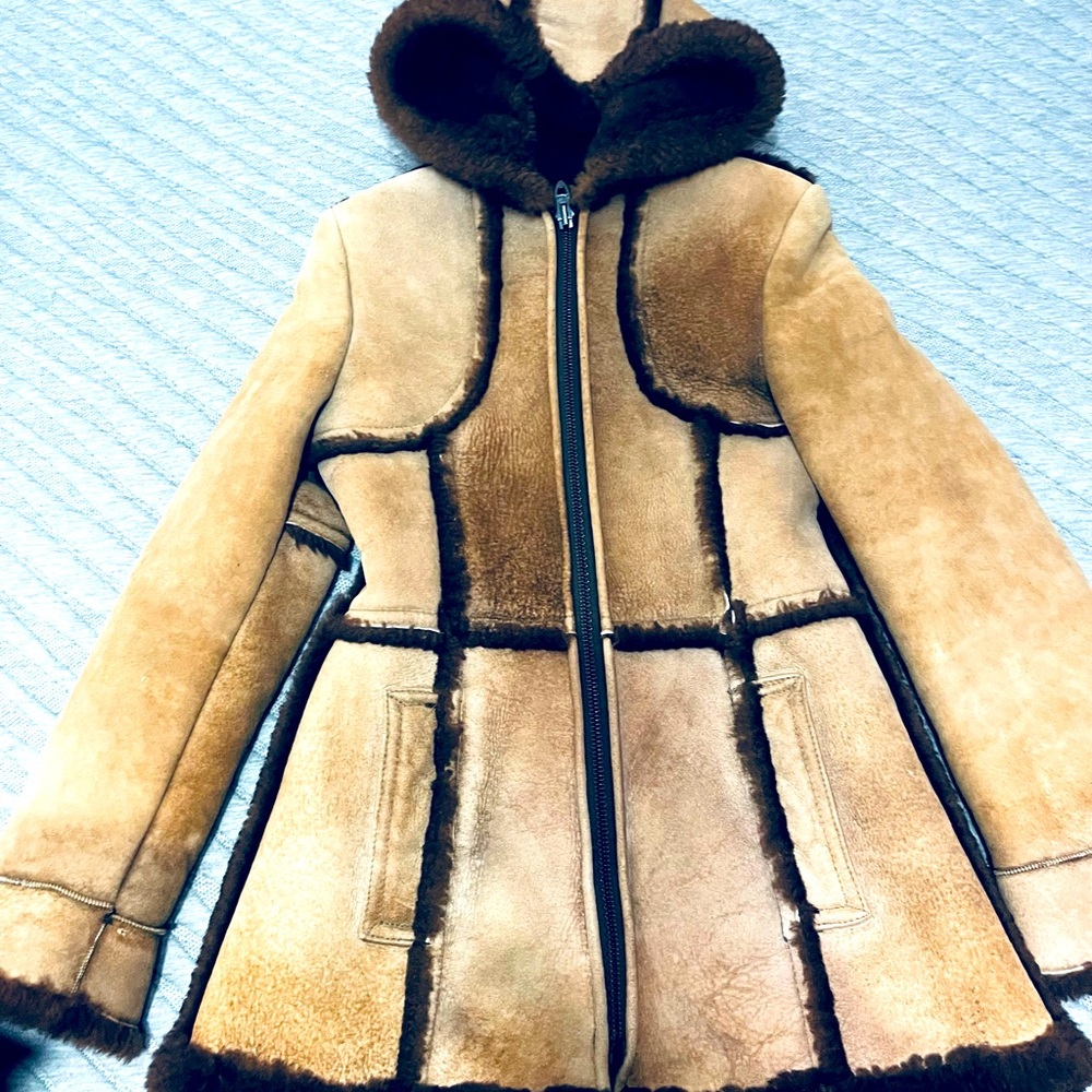 Vintage 70s Shearling Texas Tanning Coat